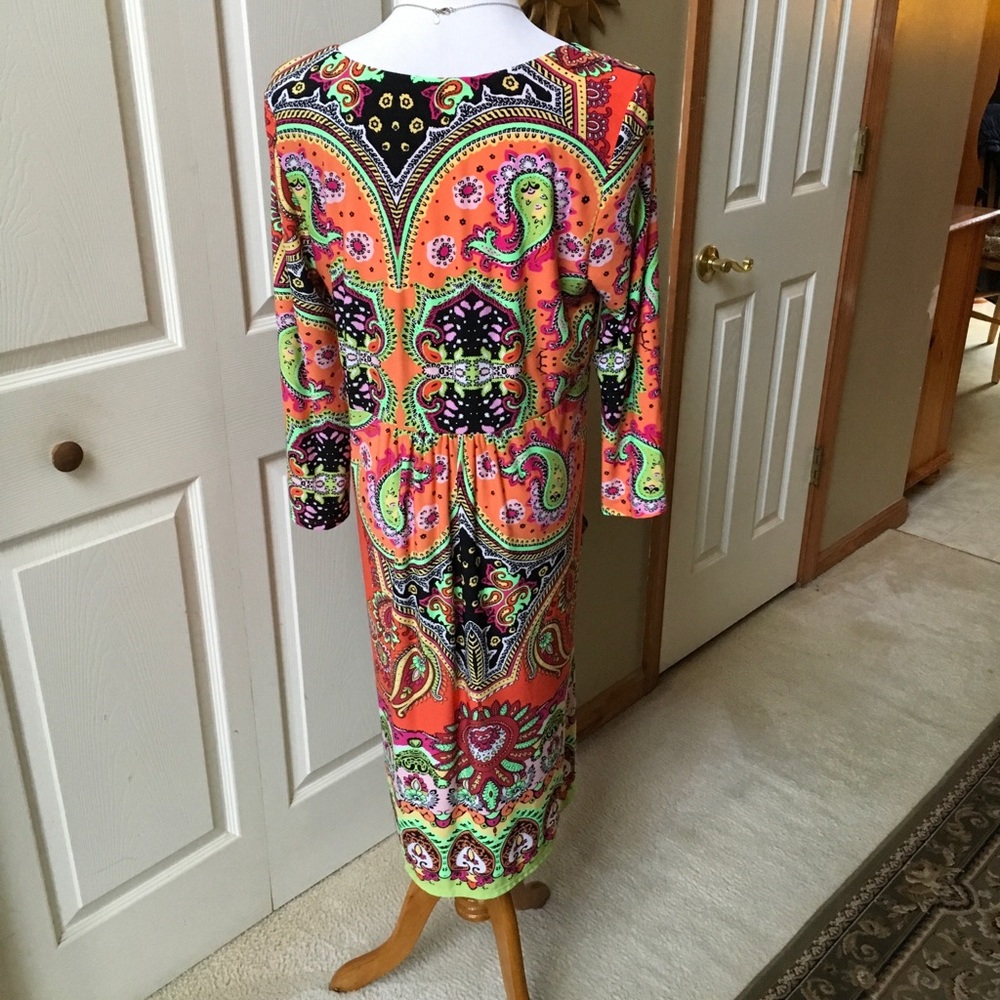 Orange Multi Color Dress - Picture 3 of 3